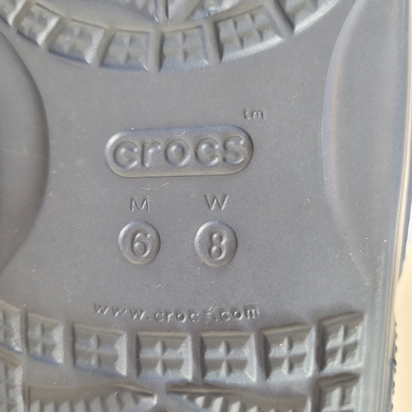 Crocs Classic Two-Strap Sandal Navy Blue Slip-on Shoe - W8 / M6 (Unisex) - Picture 11 of 11